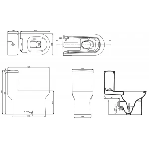 Унитаз-моноблок Creo Ceramique One ON0103